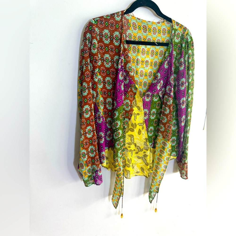 Zara Multicolor Floral Women's long sleeves Top size M